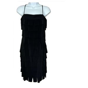 JS Collections Black Flapper Midi Dress